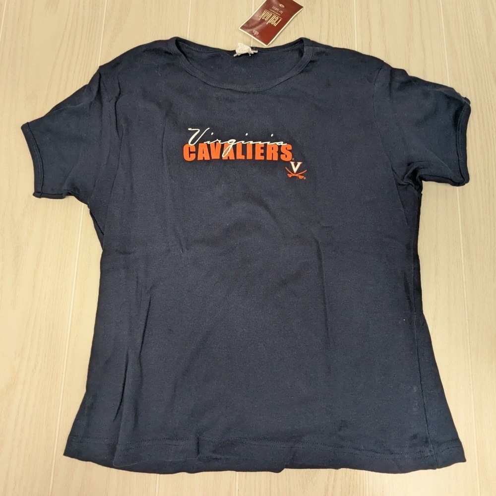 Red Oak Virginia Cavaliers Vintage women's T Shirt Large fitted  blue USA made